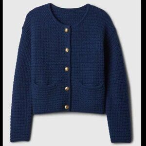 NWOT GAP Navy Sweater Jacket